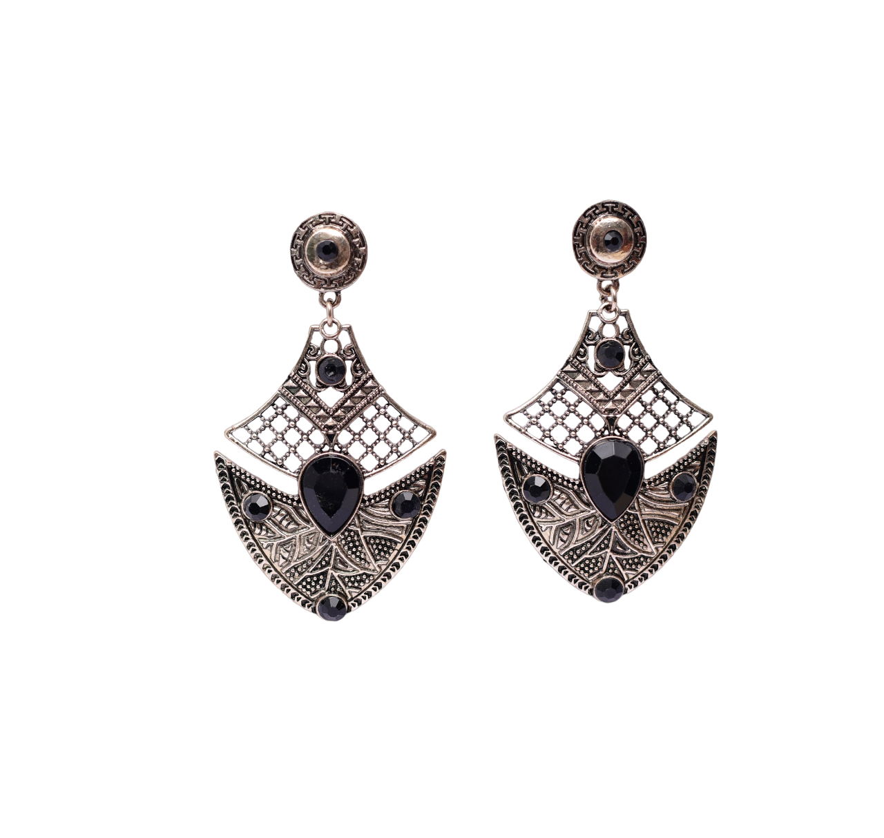 Namokriti Antique Boho Chic Stone Dangler Earrings for Women – Bold, Ethnic & Elegant